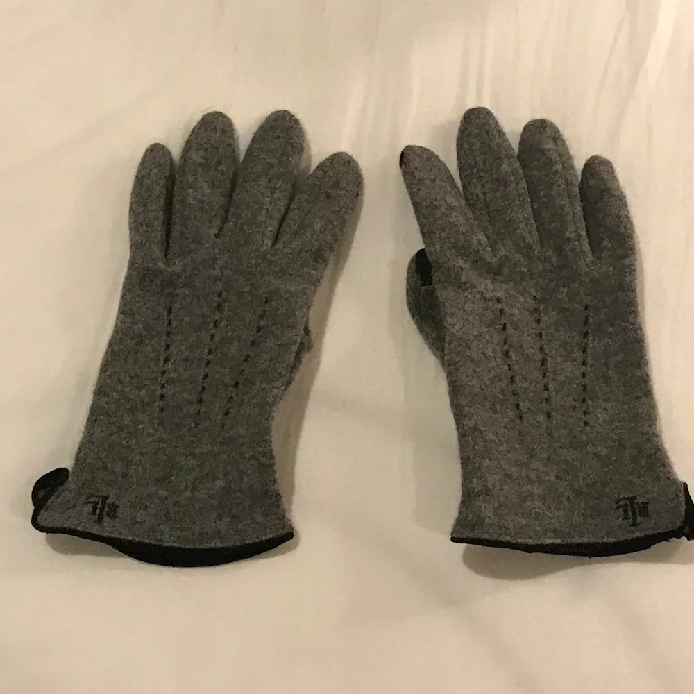 Ralph Lauren Cashmere TEXTING Phone Tech Touch Gloves! Grey os wool